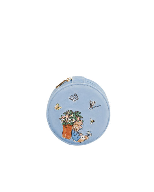 Fable x Peter Rabbit Blue Embroidered Circle Jewellery Box