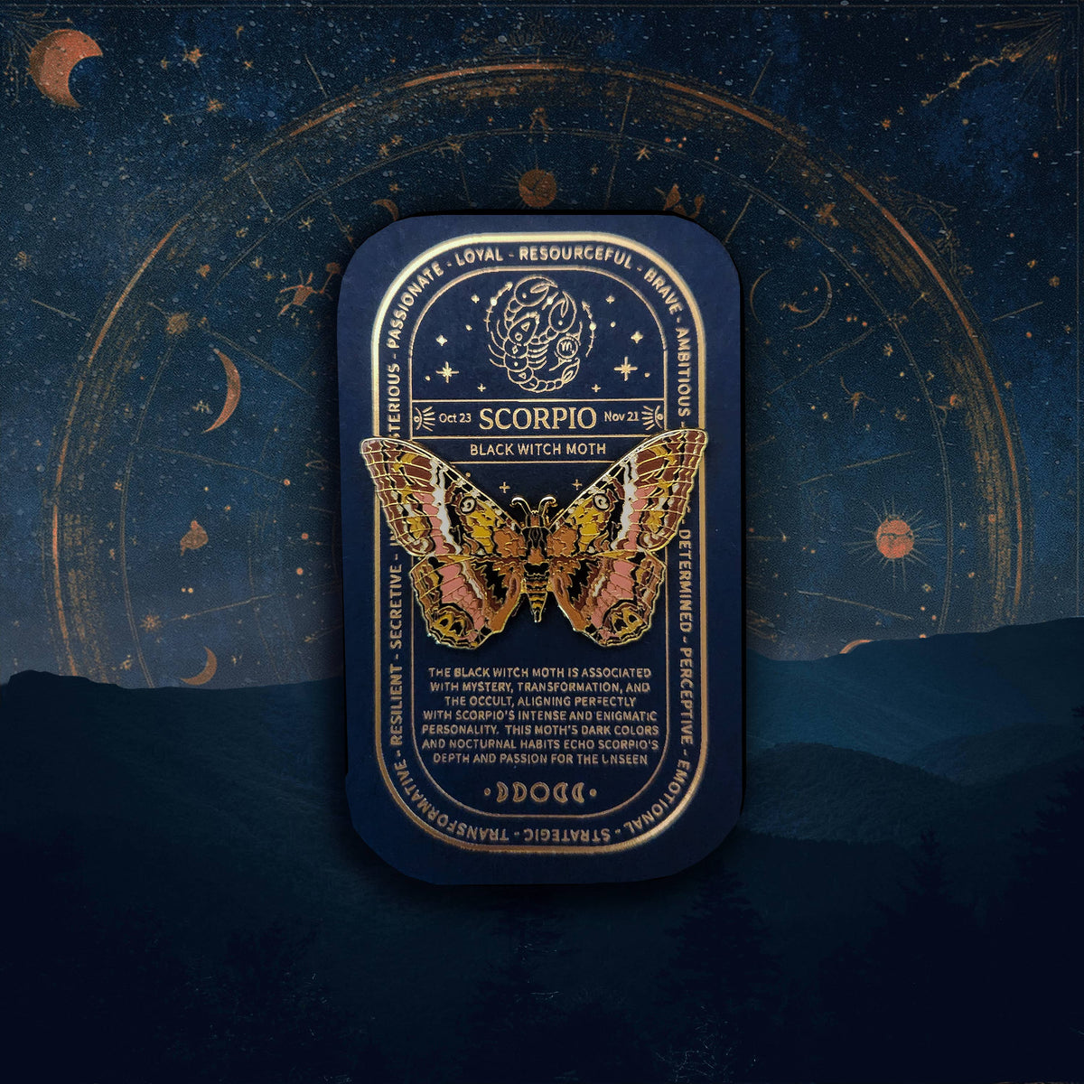 Scorpio - Zodiac Butterfly and Moth Collection - Black Witch