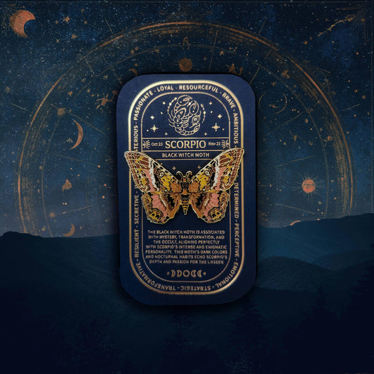Scorpio - Zodiac Butterfly and Moth Collection - Black Witch