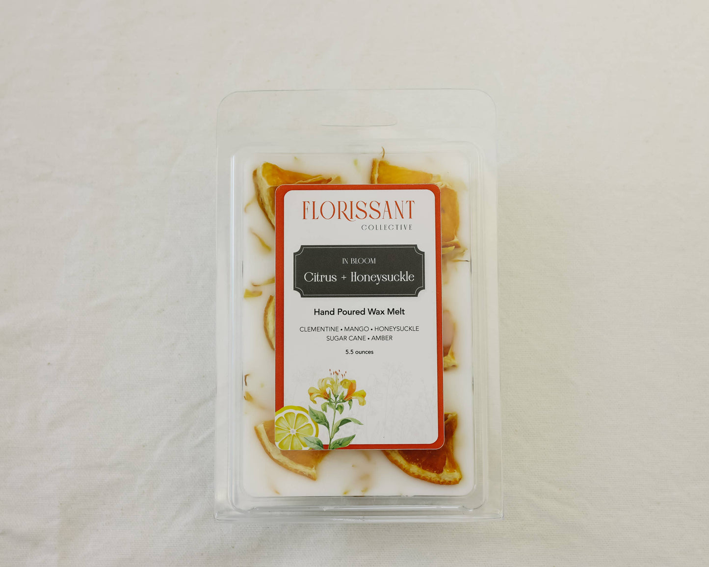 Citrus + Honeysuckle Handcrafted Wax Melt
