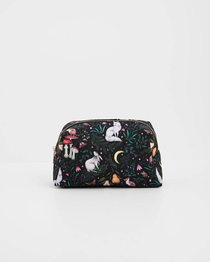 Niva Print Cosmetic Pouch in Green