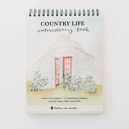 Country Life Watercoloring Book