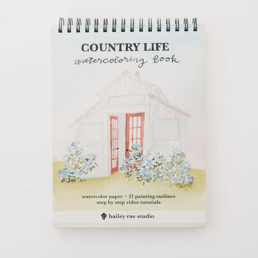 Country Life Watercoloring Book