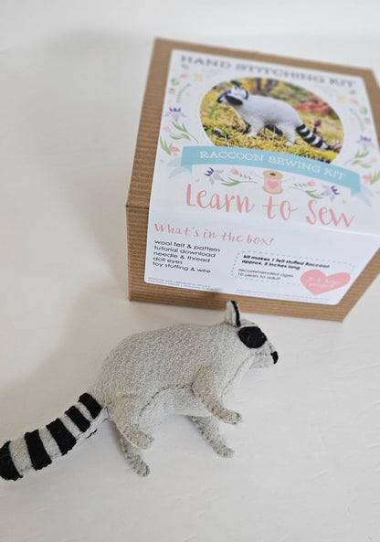DIY Craft Kit Felt Raccoon Sewing Kit
