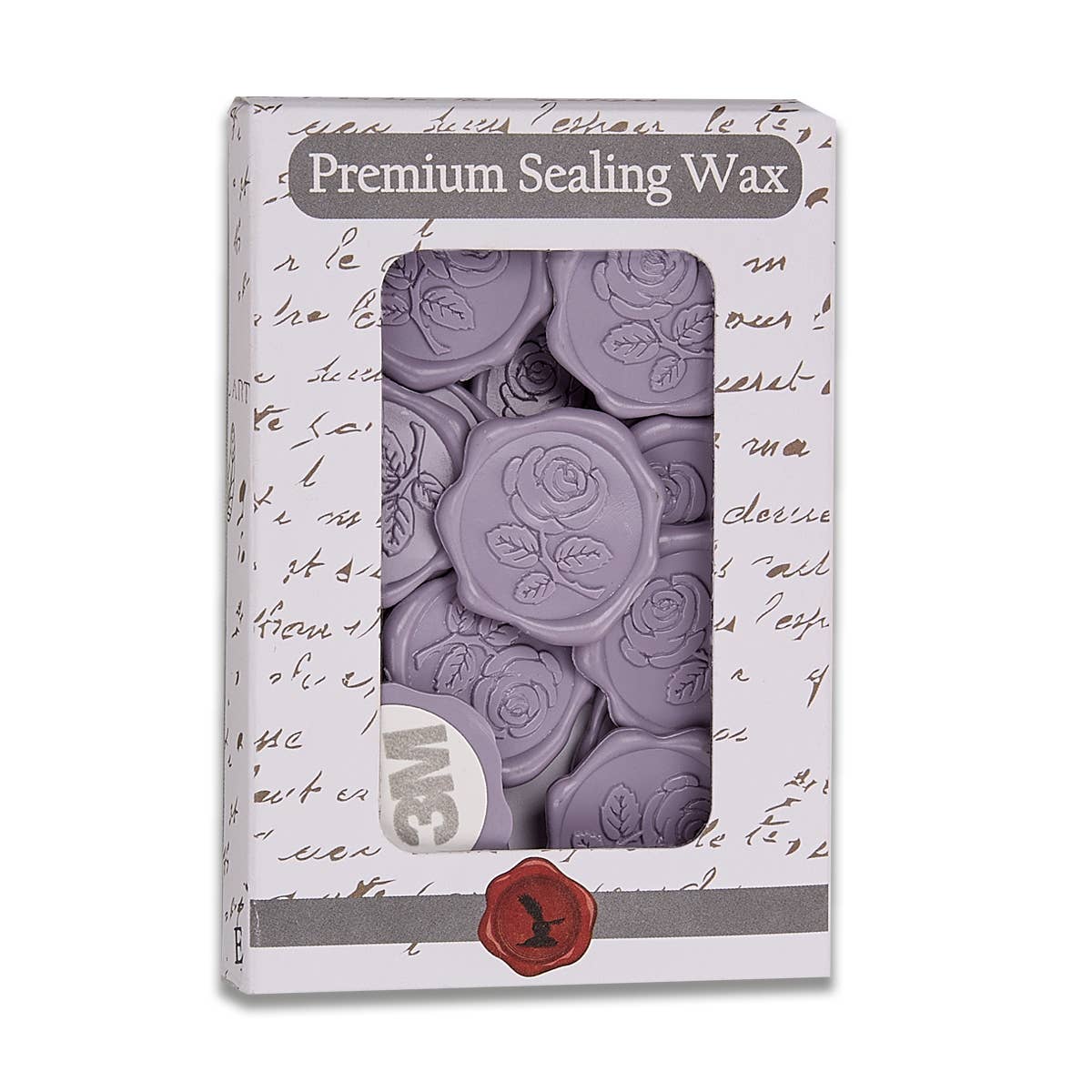 Rose Adhesive Wax Seal Stickers 1 1/4" - 25 Pk