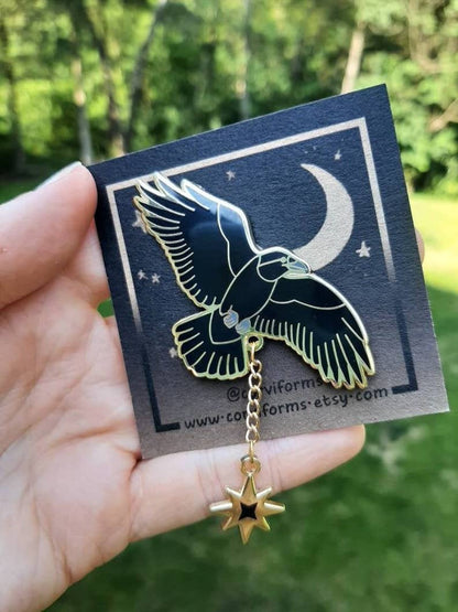 Star Carrier Crow Hard Enamel Pin
