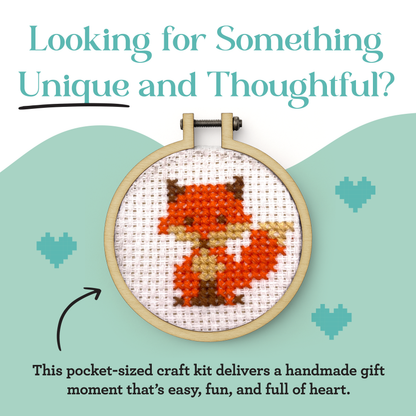 'For Fox Sake!' Mini Matchbox Cross Stitch Kit