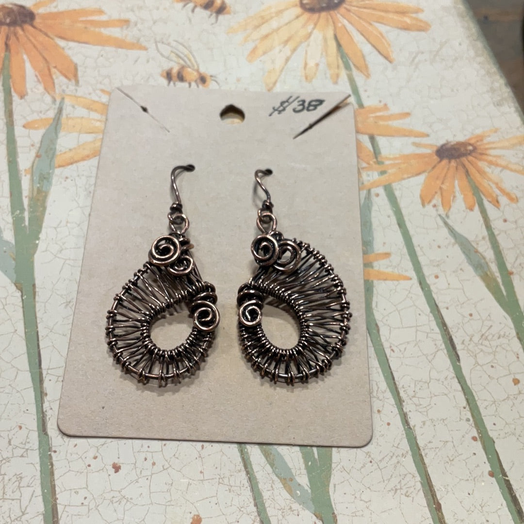 Ornate Wire Wrapped Earrings