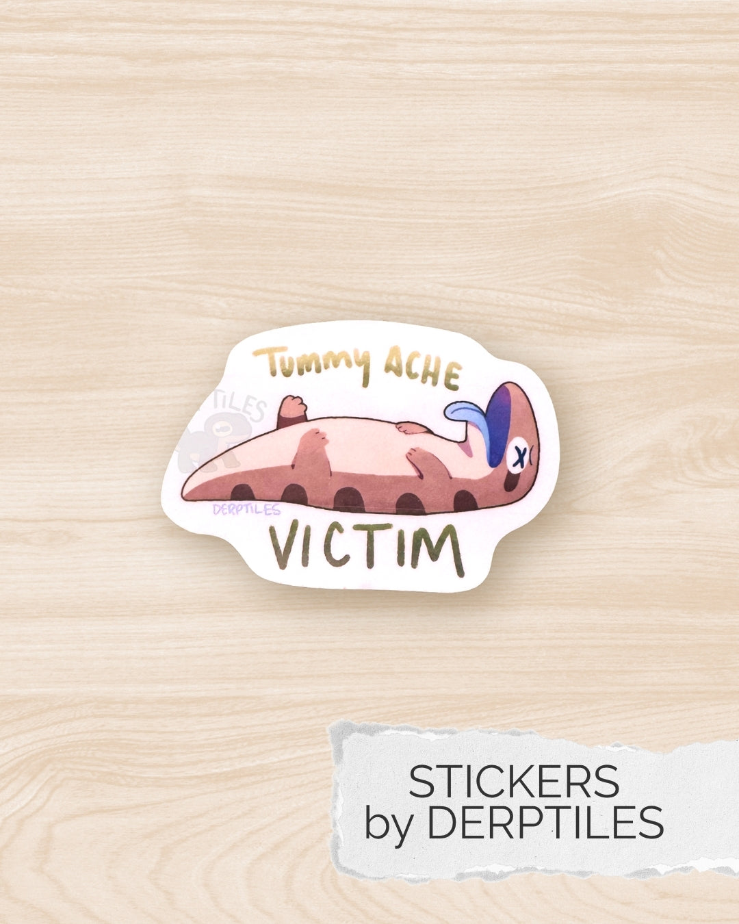 Tummy Ache Victim Sticker