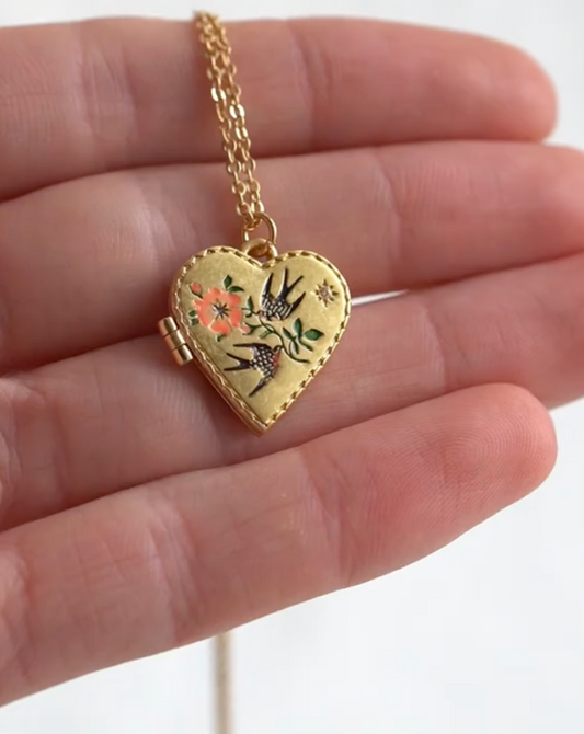 Swallow Bird Locket