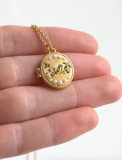 Blue Tit Bird Locket
