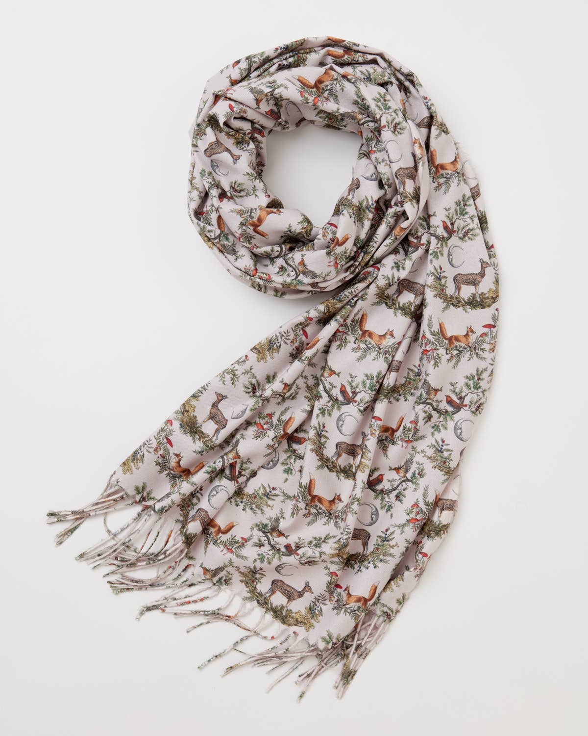 A Night's Tale Woodland Heavyweight Scarf (Crystal Grey)