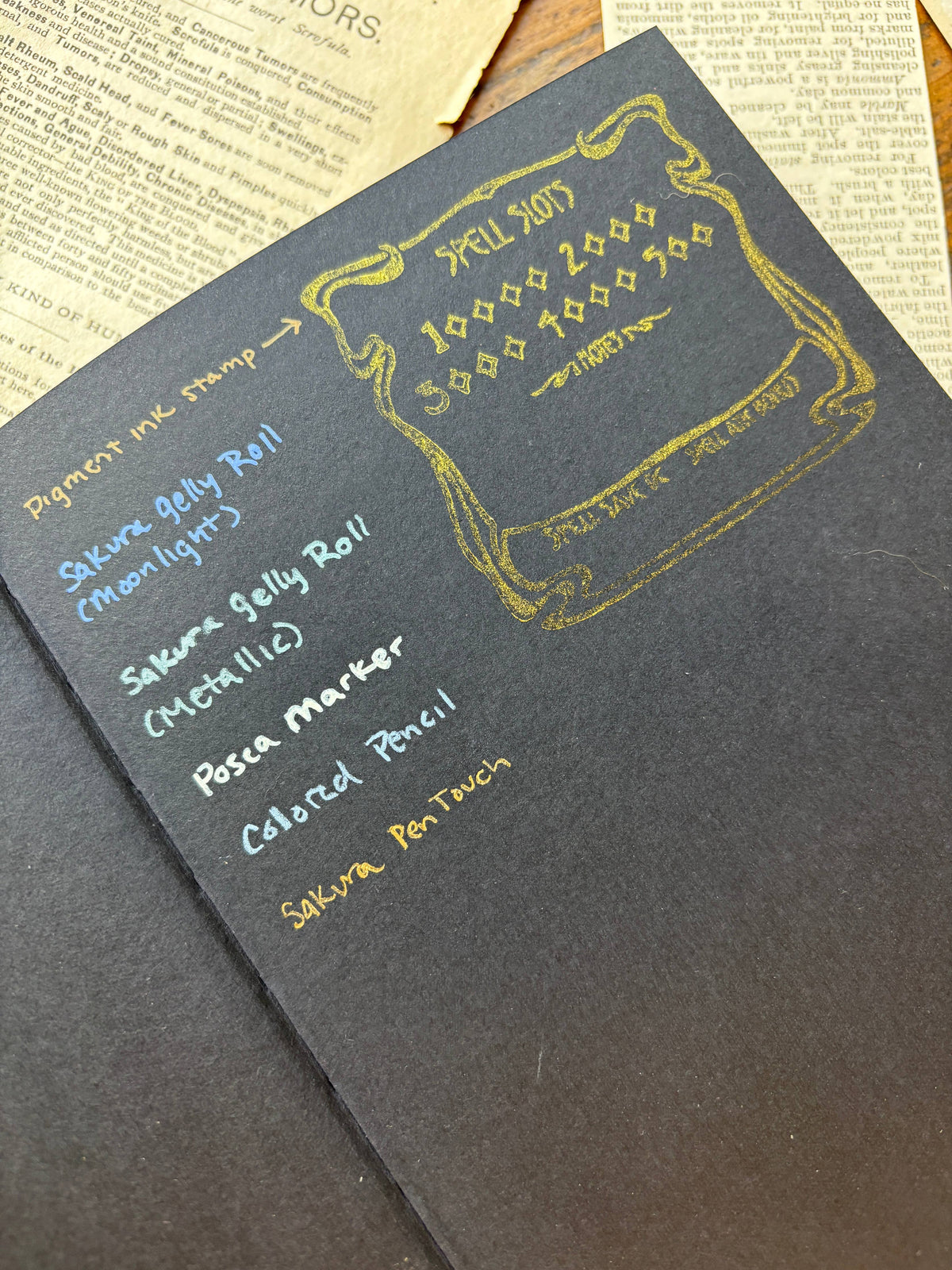 The Oracle - B6 Black Paper Notebook / Journal (150 gsm) - Whimsical Notebook