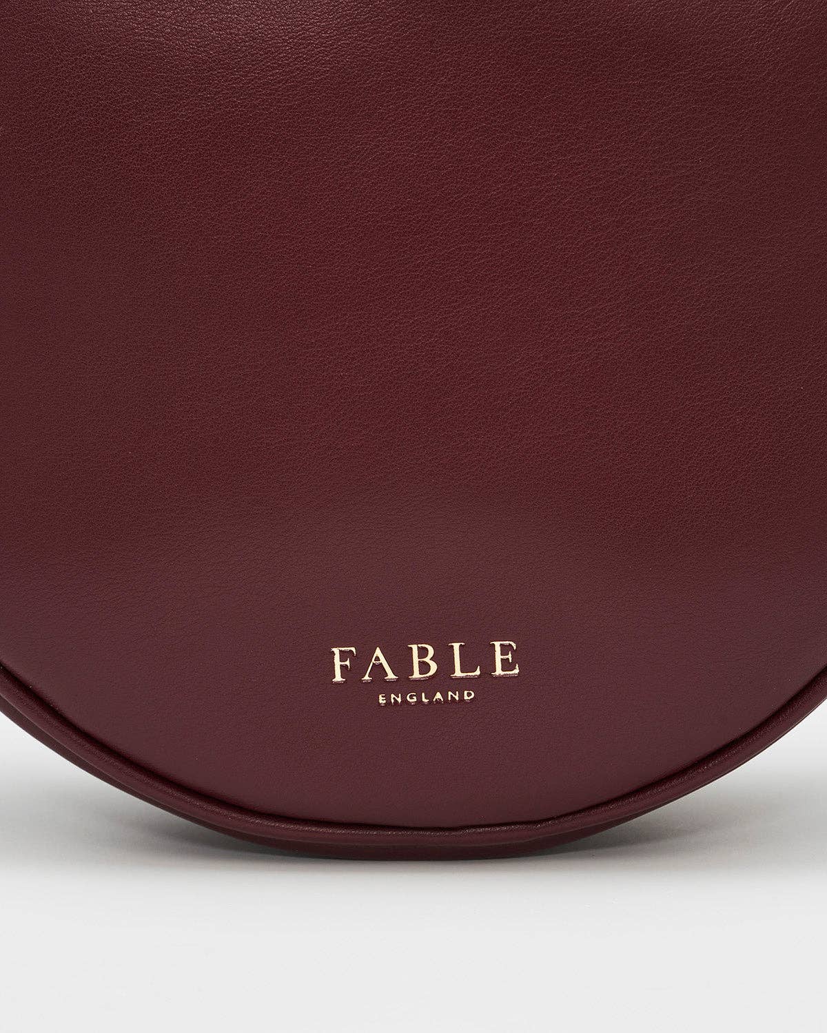 Chloe Owl Embroidered Circle Bag in Burgundy