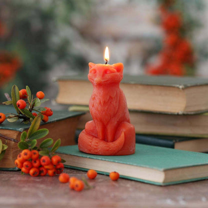 Fox Candle – 100% Pure Beeswax – Hand-Sculpted