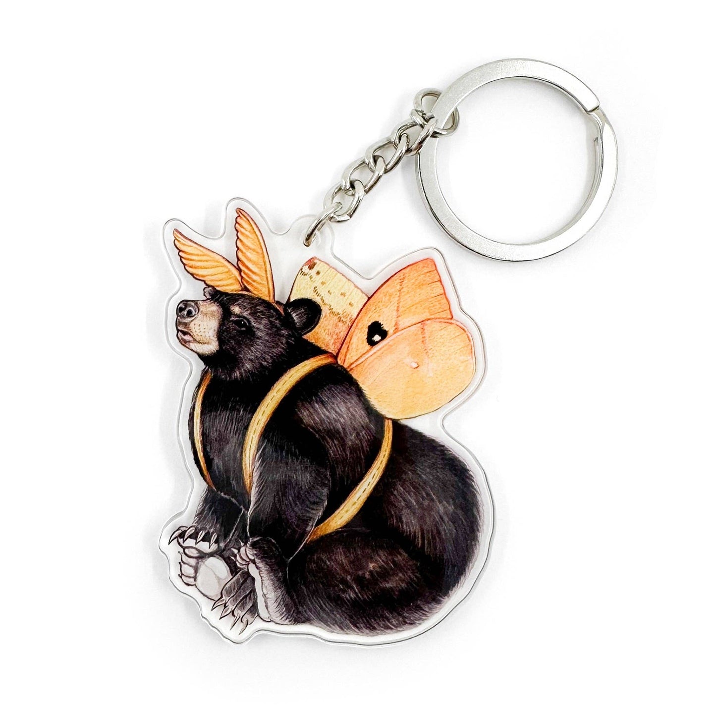 Io Moth Bear Keychain