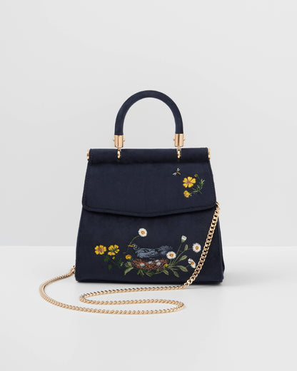 FABLE Blackbird Mini Velvet Tote