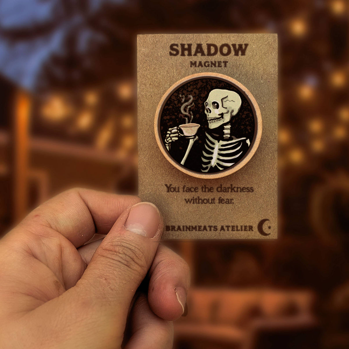 Shadow Magnet - Skeleton Sipping Tea