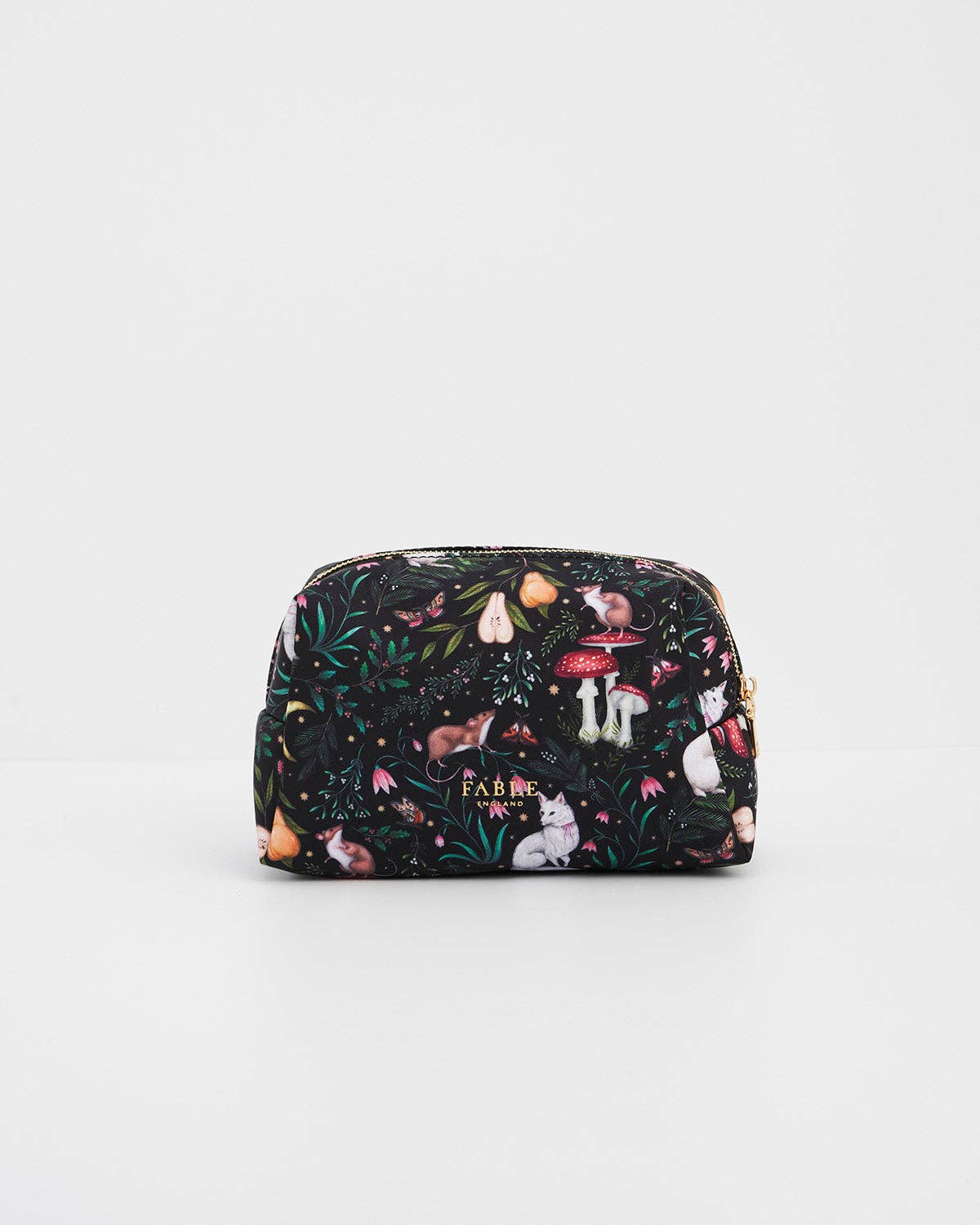 Niva Print Cosmetic Pouch in Green