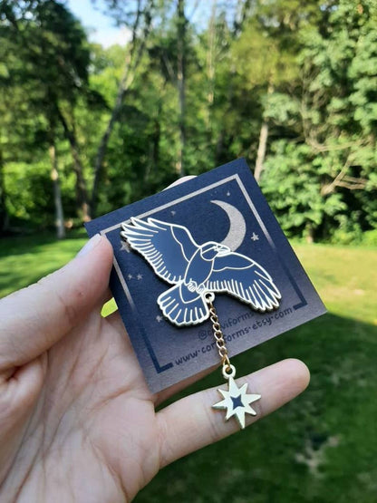 Star Carrier Crow Hard Enamel Pin