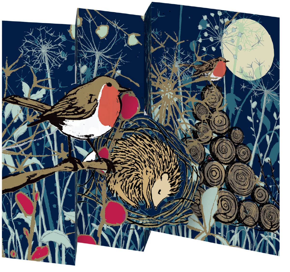 Winter's Tale Robin Tri-fold Card Pack