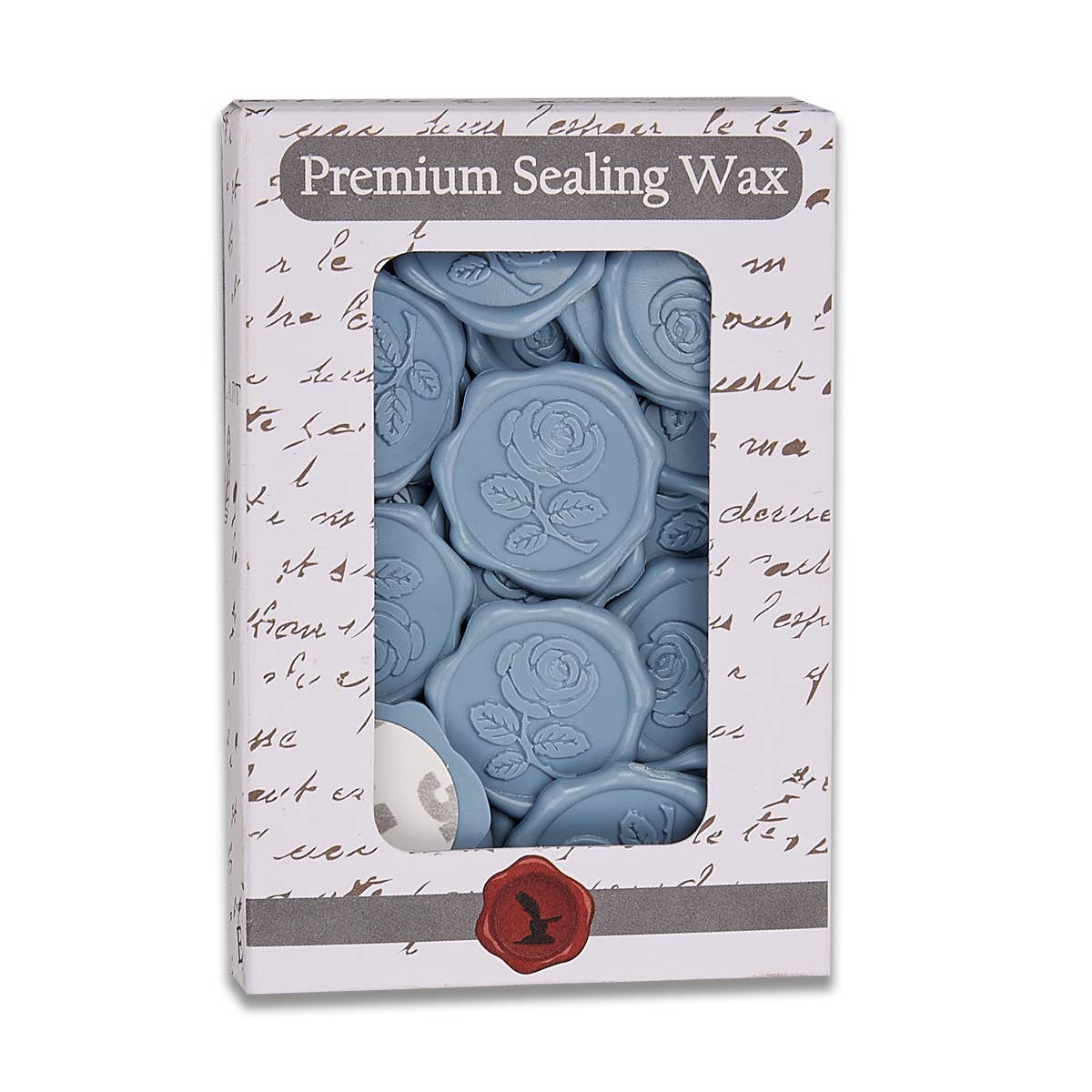 Rose Adhesive Wax Seal Stickers 1 1/4" - 25 Pk