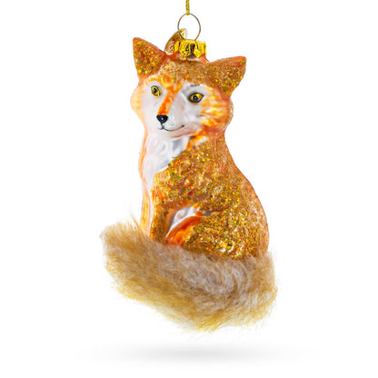Wild Fox Glass Christmas Ornament