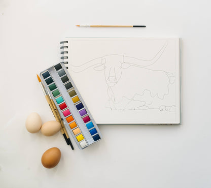 Country Life Watercoloring Book