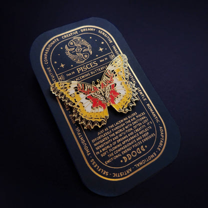 Pisces - Zodiac Butterfly and Moth Pins- Lacewing