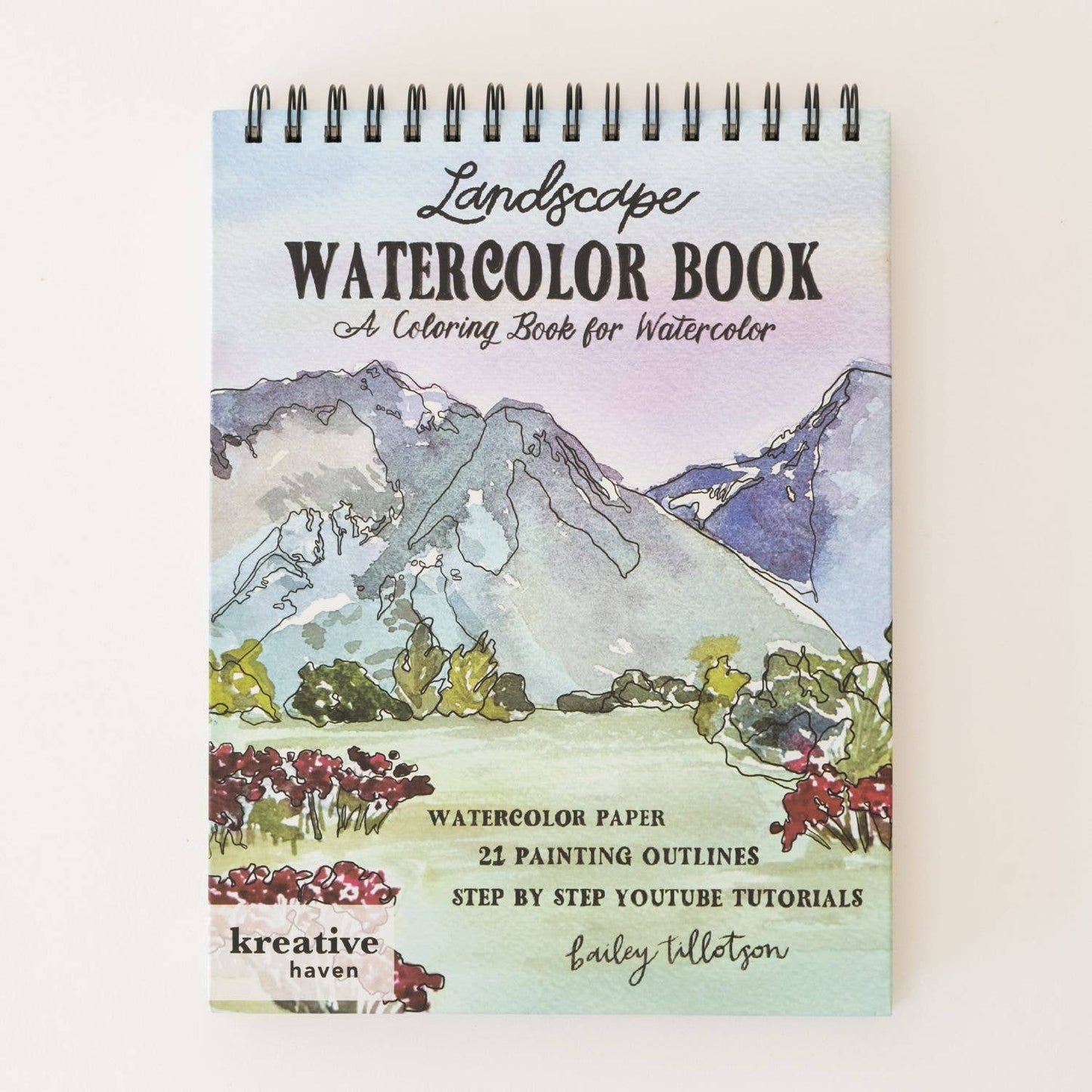 Landscape Watercoloring Book (Outlines with Video Tutorials)