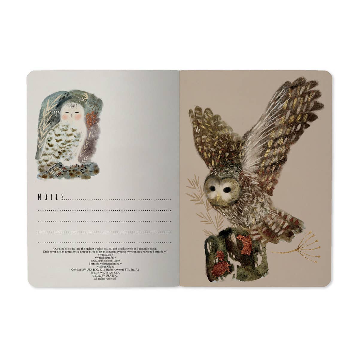 Owl Notebook (A6 Passport Notebook)