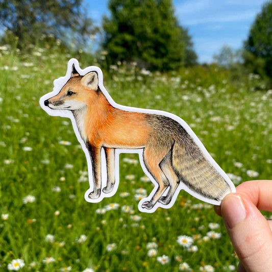 Red Fox Weatherproof Vinyl Sticker