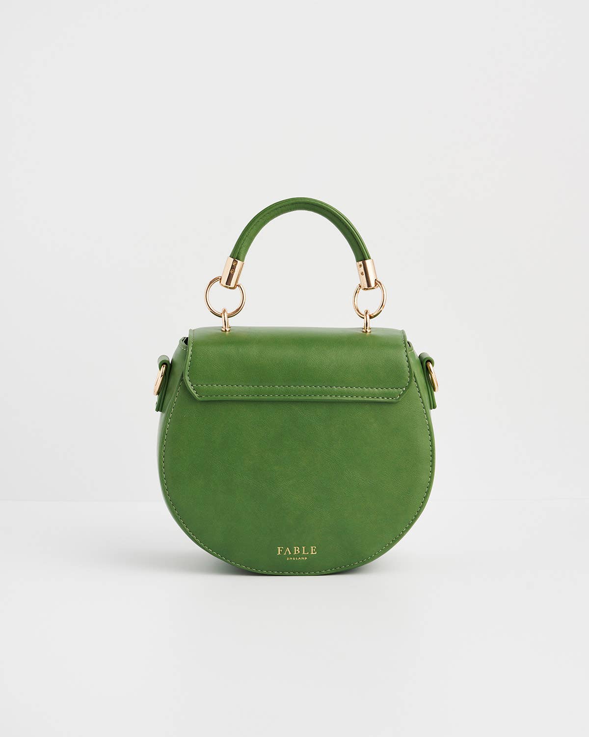 Fawn & Snail Green Embroidered Top Handle Bag