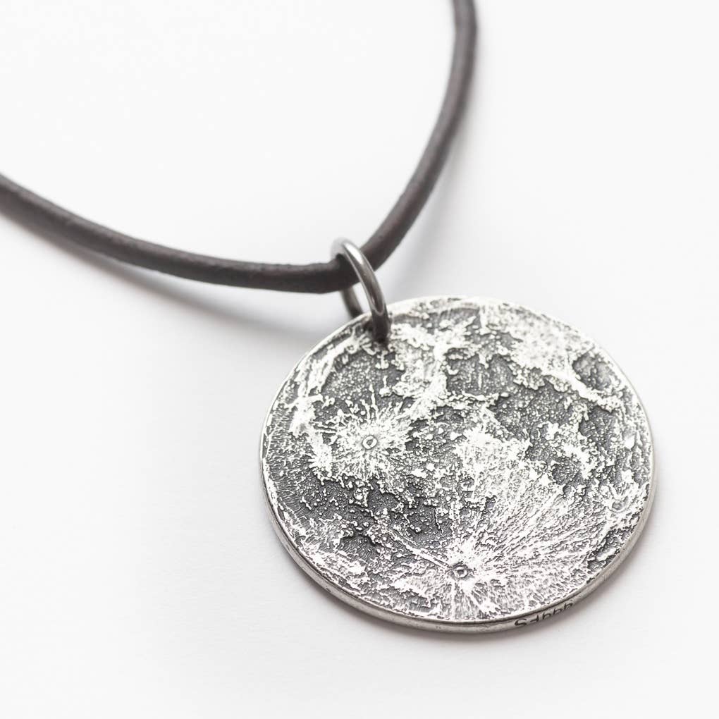 Full Moon Silver Necklace