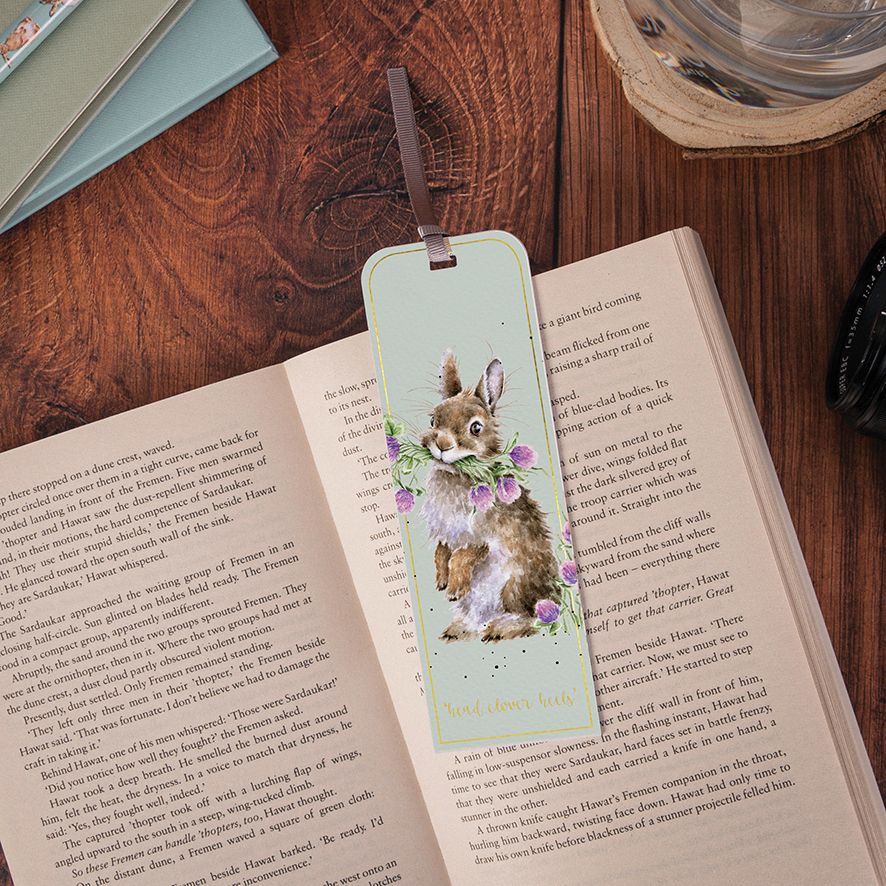 'Head Clover Heels' Rabbit Bookmark