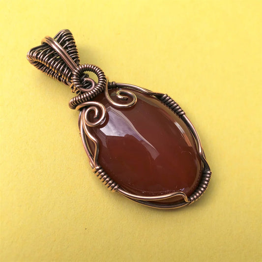 Brown Agate Oval Pendant