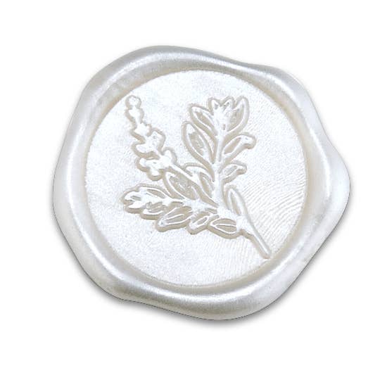 Botanical Adhesive Wax Seal Stickers 1 1/4" - 25 Pk