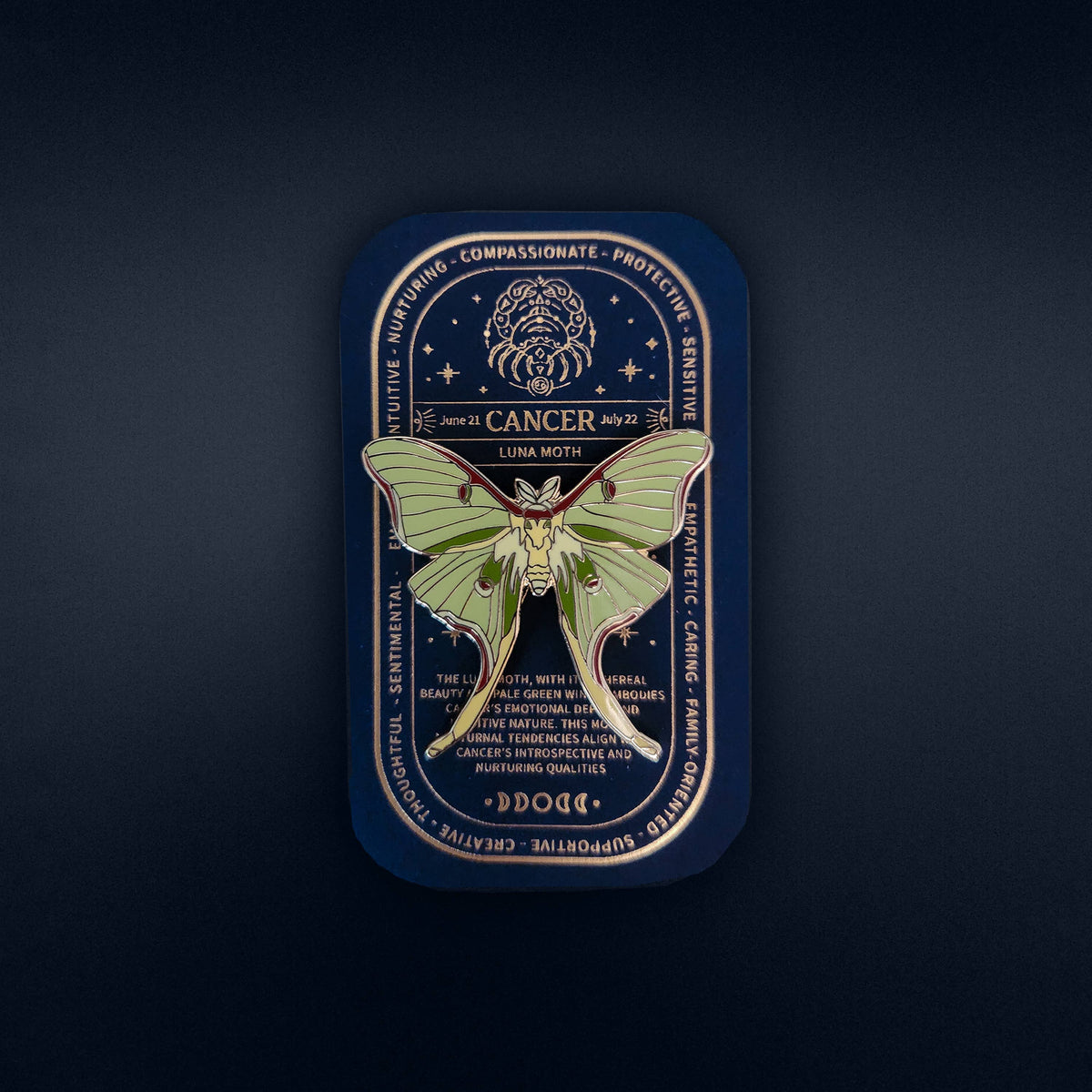 Cancer - Zodiac Butterfly and Moth Pins- Luna Moth