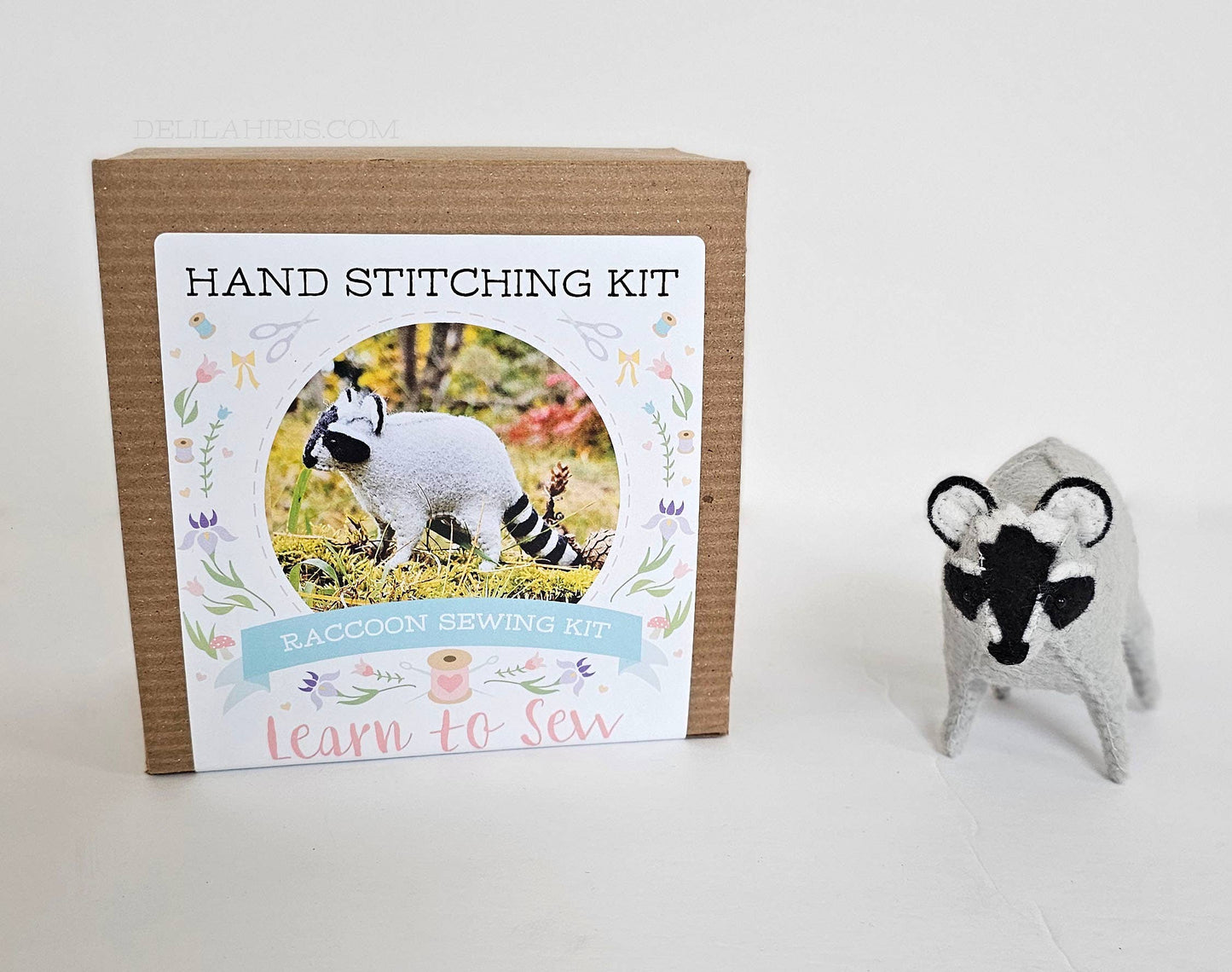 DIY Craft Kit Felt Raccoon Sewing Kit