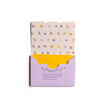 Paper Soap – Lavender Honey Scent (Travel Size with 50 Sheets for Pack)