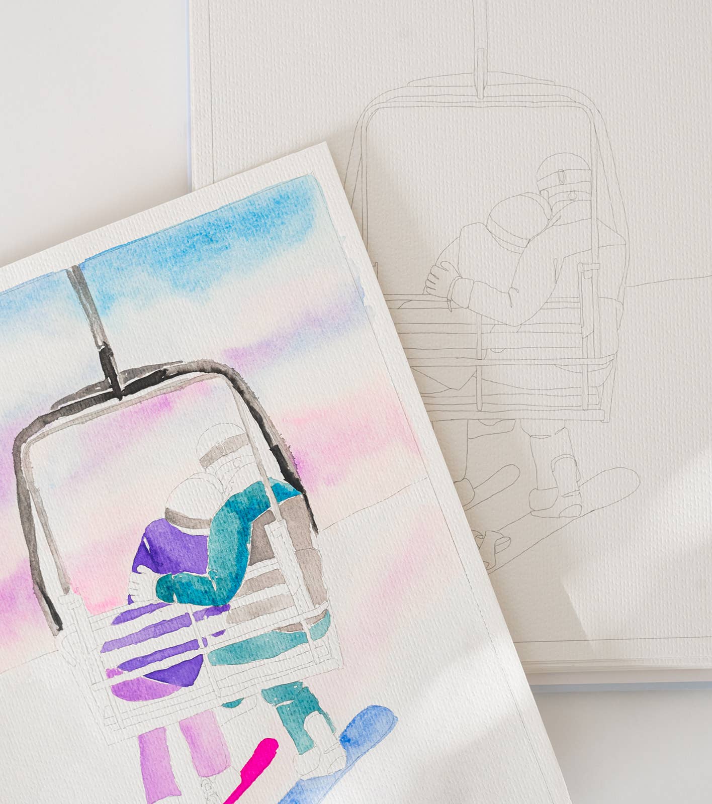 Landscape Watercoloring Book (Outlines with Video Tutorials)
