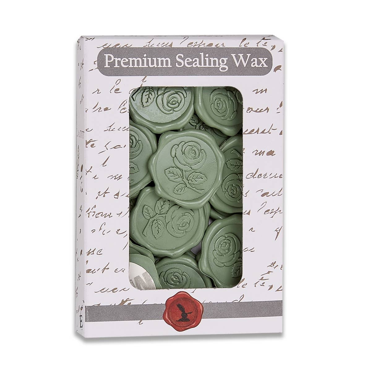 Rose Adhesive Wax Seal Stickers 1 1/4" - 25 Pk