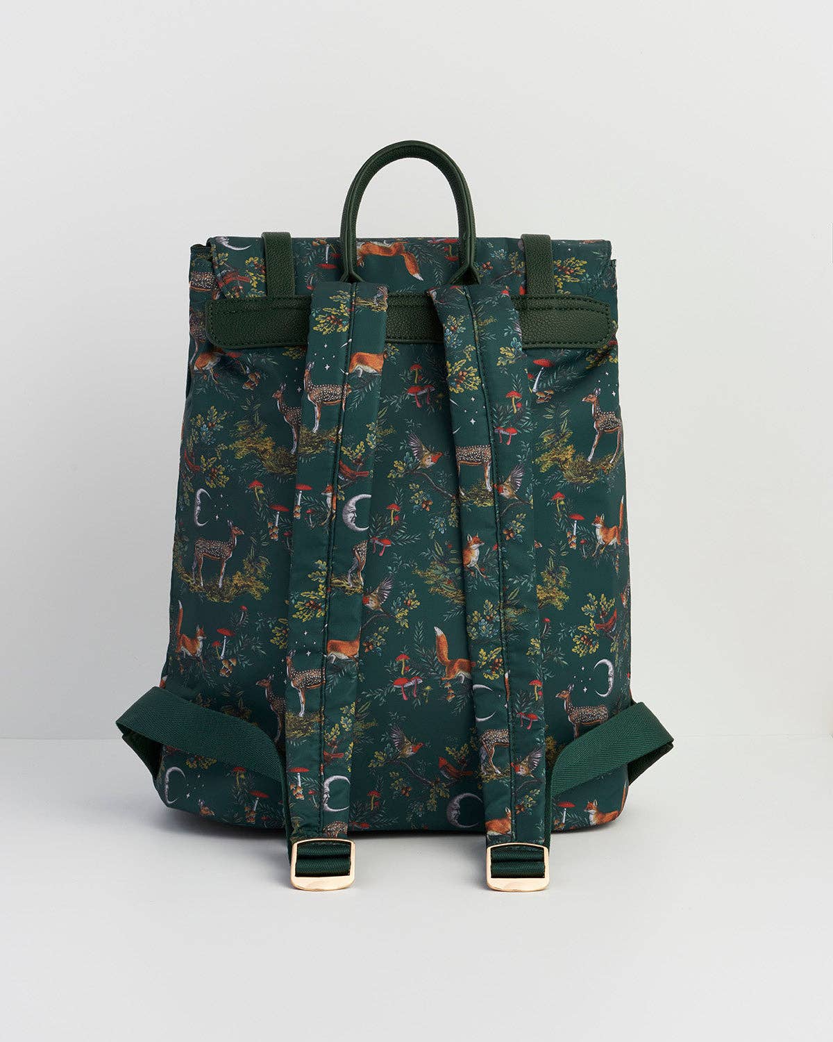 Into the Woods Green Buckle Medium Backpack