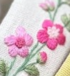 Spring Floral Embroidered Headband (Jasmine Collection)