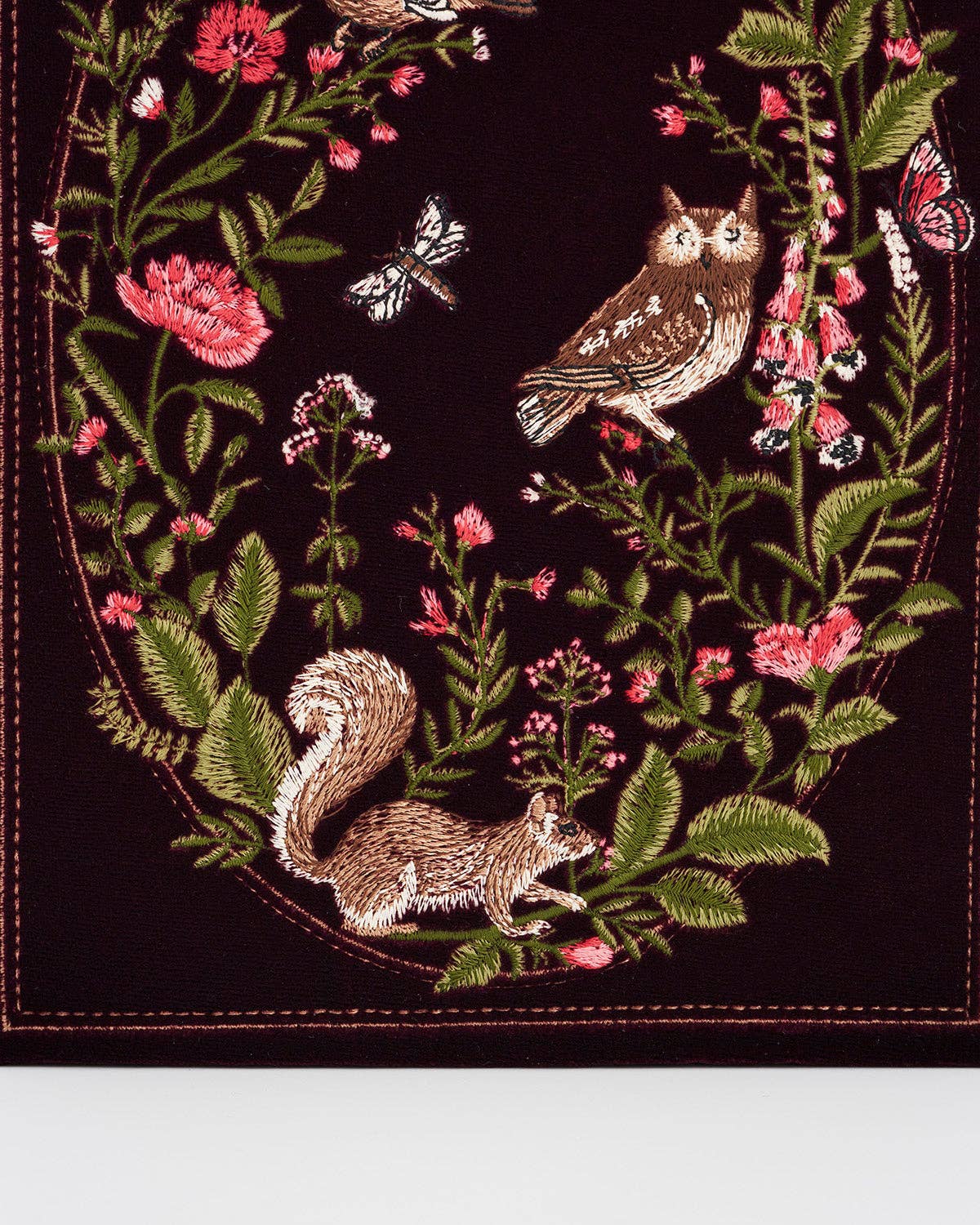 Florence Meadow Scene Embroidered Book Clutch / Jewelry Box