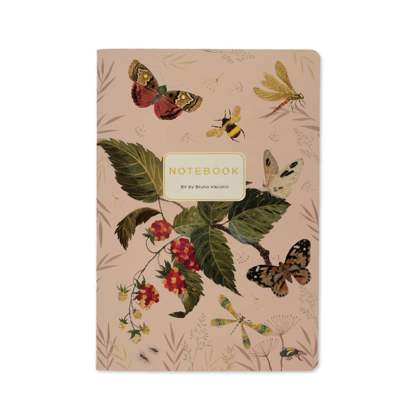 Butterflies and Berries (A5 Notebook)