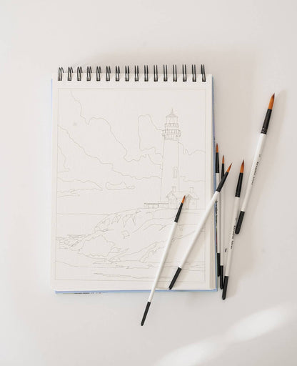 Landscape Watercoloring Book (Outlines with Video Tutorials)