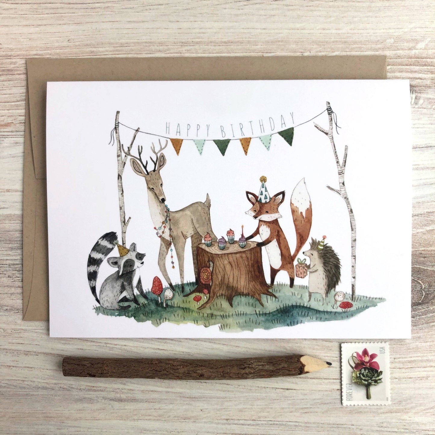 Woodland Birthday Card