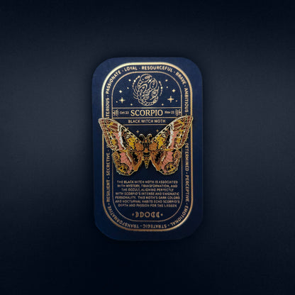 Scorpio - Zodiac Butterfly and Moth Collection - Black Witch