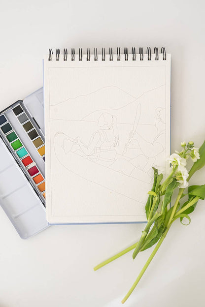 Landscape Watercoloring Book (Outlines with Video Tutorials)